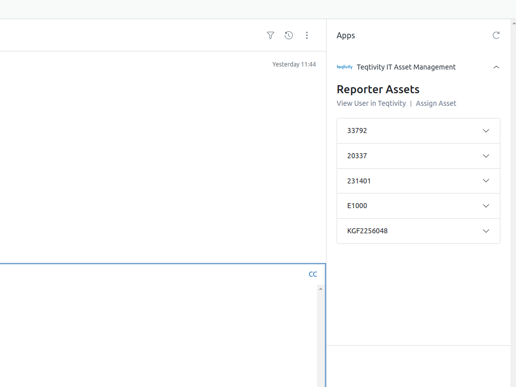Teqtivity IT Asset Management primary marketing image — IT and HR app on the Zendesk Marketplace