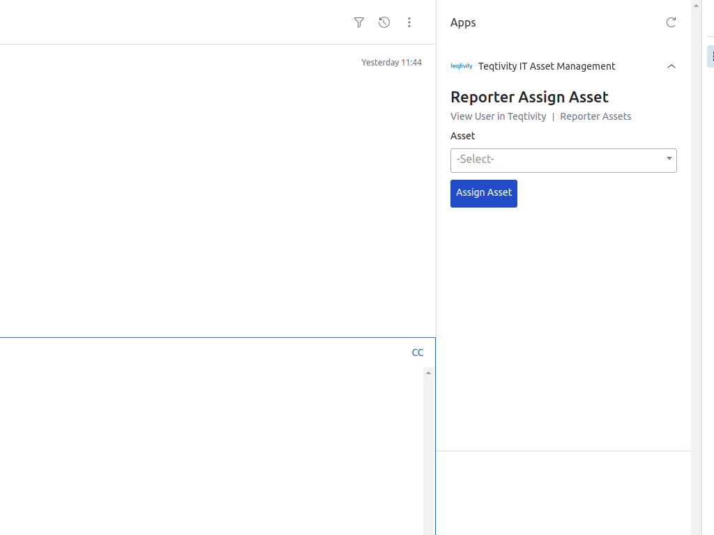 Teqtivity IT Asset Management feature detail — IT and HR app on the Zendesk Marketplace